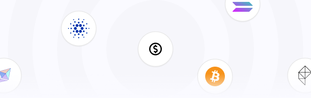 crypto coin and block chain illustration